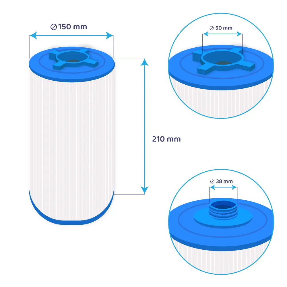 Darlly spafilter cartridge SC737 vervangingsfilter voor spa en hottub