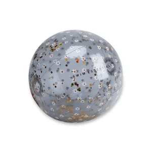 Opblaasbare strandbal met Daisy Flowers print, kleurrijk en vrolijk