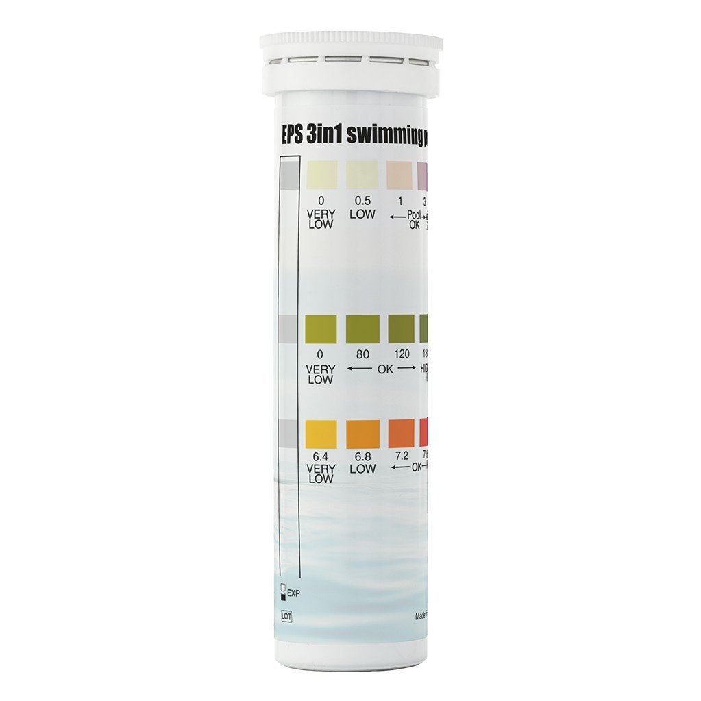 EPS 3-in-1 zwembad teststrips voor het meten van chloor pH en alkaliniteit