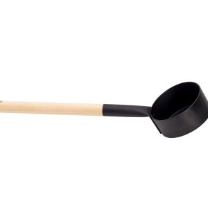 Tylo Ladle Zwart sauna lepel met houten handgreep