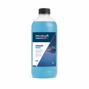 PPG Deluxe wintervloeistof 1 liter in transparante fles met blauwe vloeistof