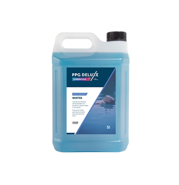 PPG Deluxe wintervloeistof 5 liter in transparante jerrycan met blauwe vloeistof