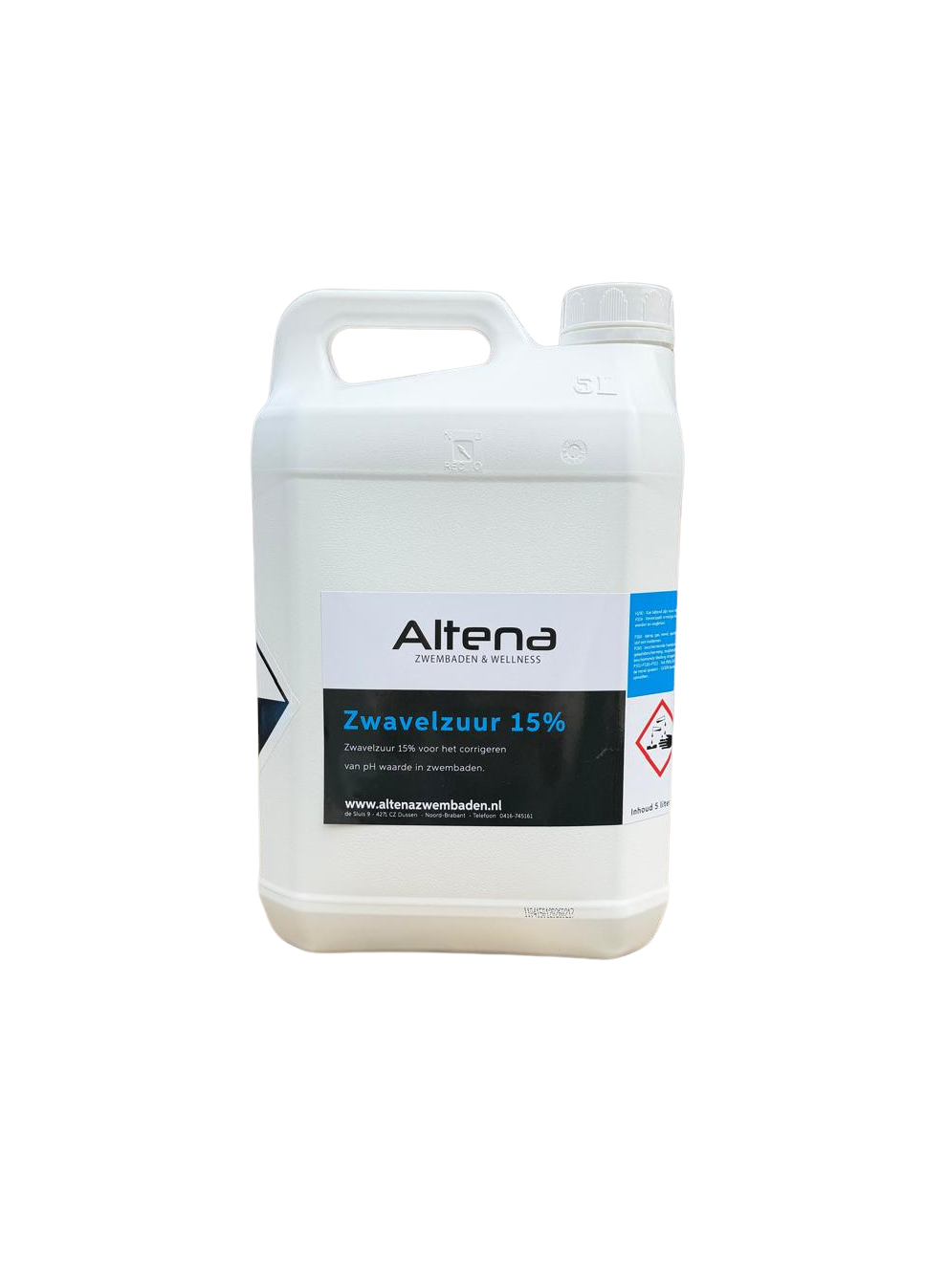 Zwavelzuur 15% 5 liter voor pH-correctie in zwembaden